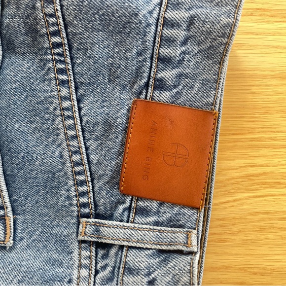 Anine Bing Medium Wash Straight Leg Denim | 27 - Picture 3 of 5